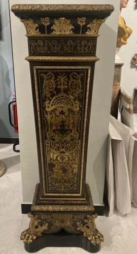 A Pair of Napoleon III Boulle Type Pedestals - 