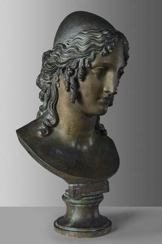 Hélène de Troie, buste de femme en bronze - Sculpture Style 