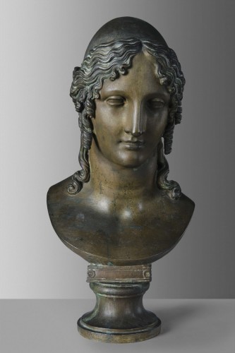 Hélène de Troie, buste de femme en bronze - 