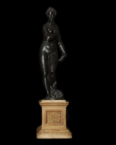 Paire de figures en bronze représentant Vénus Marina et Vulcano - Sculpture Style 