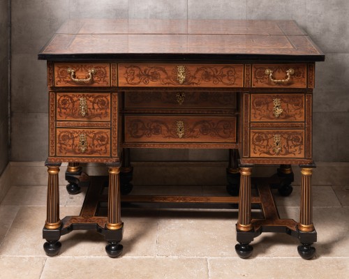 Furniture  - Mazarin inlaid desk Louis XIV period