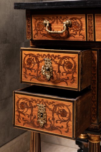 Antiquités - Mazarin inlaid desk Louis XIV period