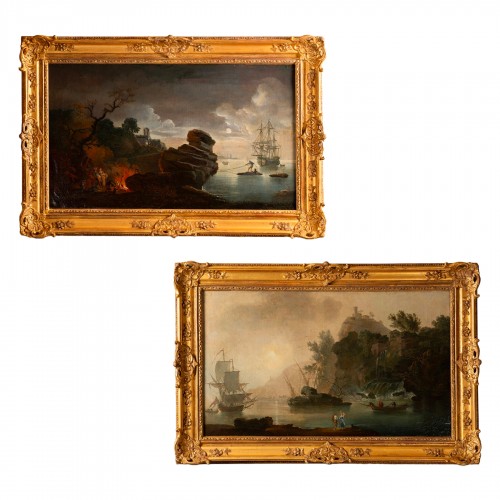 Pair of Seascapes French school XIXth century