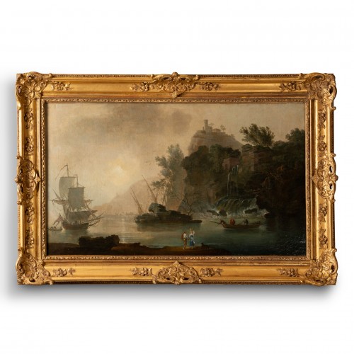 Pair of Seascapes French school XIXth century - Paintings & Drawings Style Restauration - Charles X