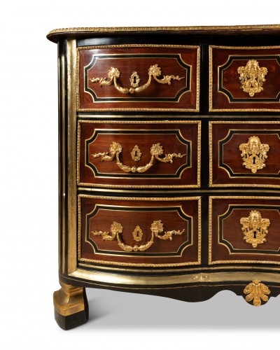 Furniture  - A  Louis XIV ormolu-mounted ,Amaranth , ebony Commode