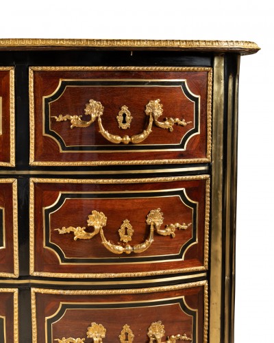 A  Louis XIV ormolu-mounted ,Amaranth , ebony Commode - 