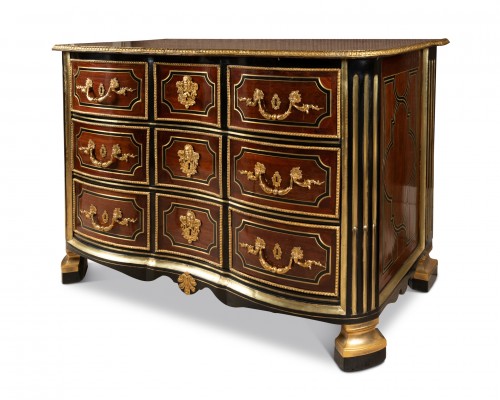 Antiquités - Commode marquetée Epoque Louis XIV