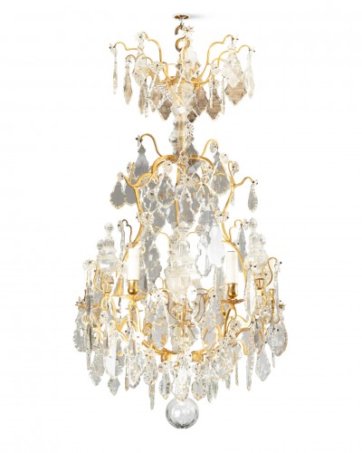 An ormolu cage Chandelier Louis XV Period - Lighting Style Louis XV