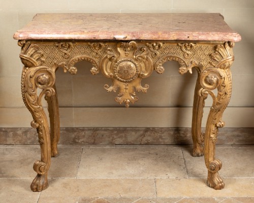 A Console Table  Regency period   - Furniture Style French Regence