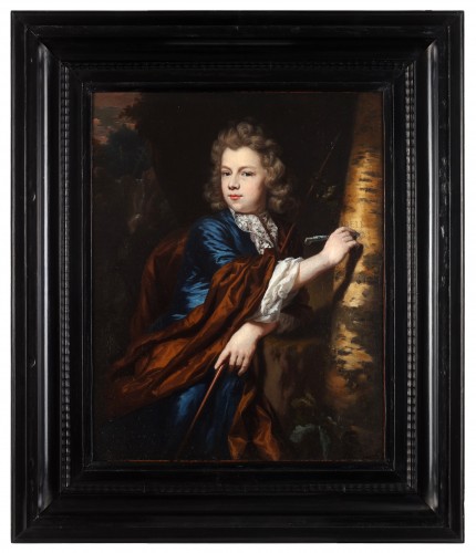 A portrait of a young boy and Johanna van den Brande - Nicolaes Maes  - Paintings & Drawings Style 