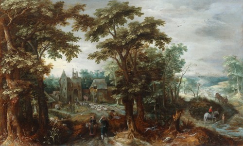 Paintings & Drawings  - The return form the market - Sebastiaen Vrancx (1573 - 1647)