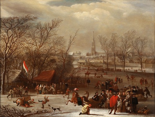 Paintings & Drawings  - An animated winter - Jan Peeters (1624 - 1677)