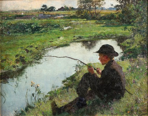 Le jeune pêcheur - Evariste Carpentier (1845 - 1922)