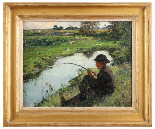 Paintings & Drawings  - The young fisherman - Evariste Carpentier (1845 - 1922) 