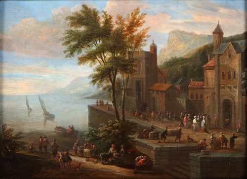 17th century - A coastal port and a Foritifed town - Pieter Bout &amp; Adriaen Frans Boudewyns