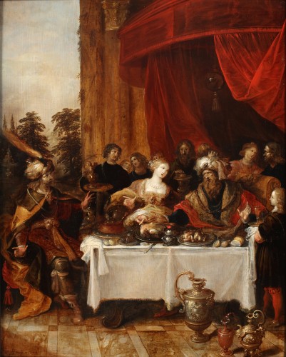 Paintings & Drawings  - The feast of Esther and Ahasuerus - Frans Francken II (1581 - 1642)