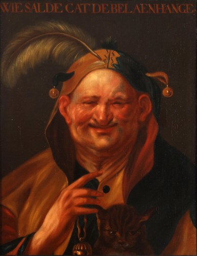 The Jester and his Cat - Flemish school of the 17th century