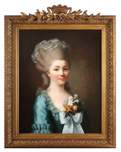 Portrait of a Noble Woman - Attributed to Marie-Victoire Lemoine - Paintings & Drawings Style 