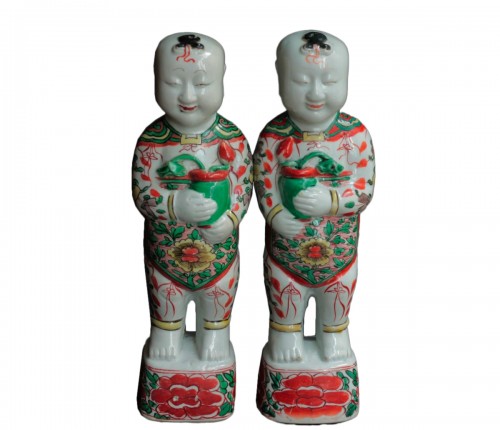 Pair of Chinese porcelain Höho, Kangxi period (1662-1722)