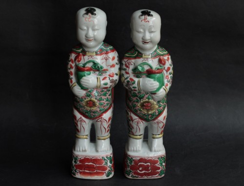 Pair of Chinese porcelain Höho, Kangxi period (1662-1722) - Asian Works of Art Style 