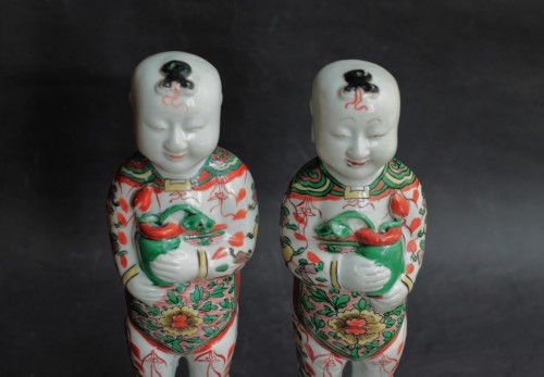 Pair of Chinese porcelain Höho, Kangxi period (1662-1722) - 