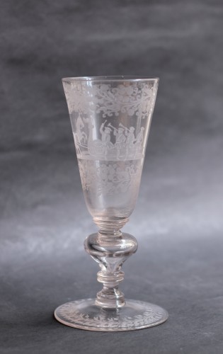 High-cup glass, Bohemia or Nuremberg, early 18th century - 