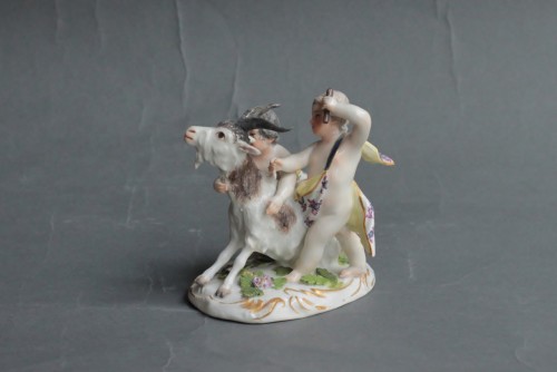 Meissen porcelain group of children with a goat, circa 1755 - 