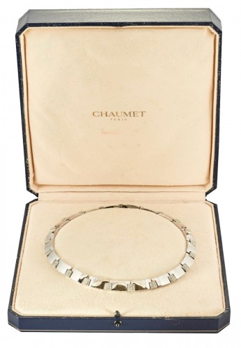 Collier or blanc et diamants signé CHAUMET