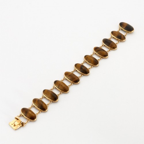  - Gold and tiger eye bracelet 