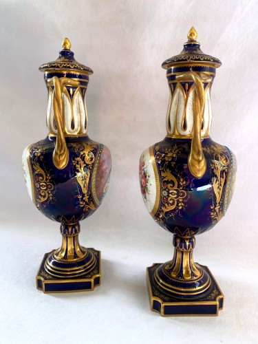 Pair of Sèvres porcelain vases - 