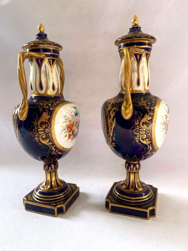 Pair of Sèvres porcelain vases - Louis XVI