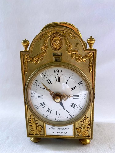 Pendule d'officier Louis XVI signée Tavernier - Horlogerie Style Louis XVI