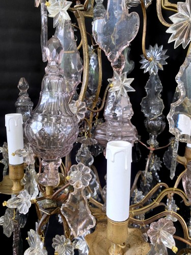 Lustre d'époque Louis XV en bronze et cristal - Jullion Antiquités