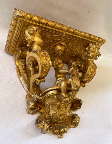 Mobilier Console - Console murale Louis XIV en bois doré