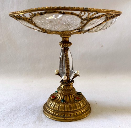 Coupe en cristal de roche montée - Objet de décoration Style Louis XV