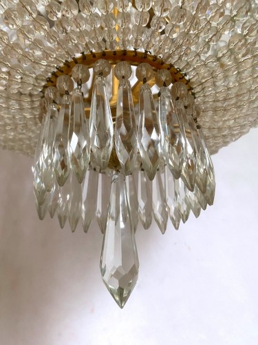 Antiquités - Lustre montgolfière Baccarat