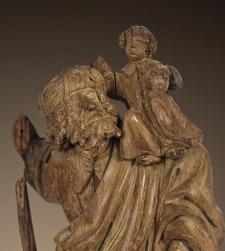 Sculpture Sculpture en Bois - Saint Christophe, Flandre vers 1480 - 1500