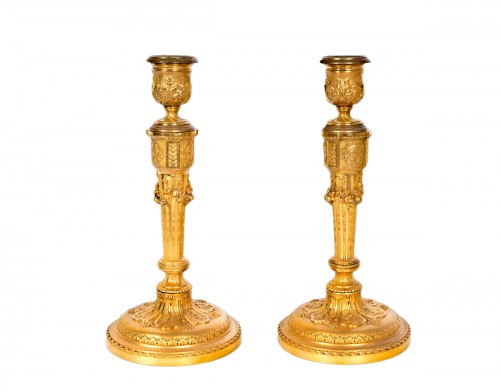 Pair of candlesticks, attributed to Claude Galle