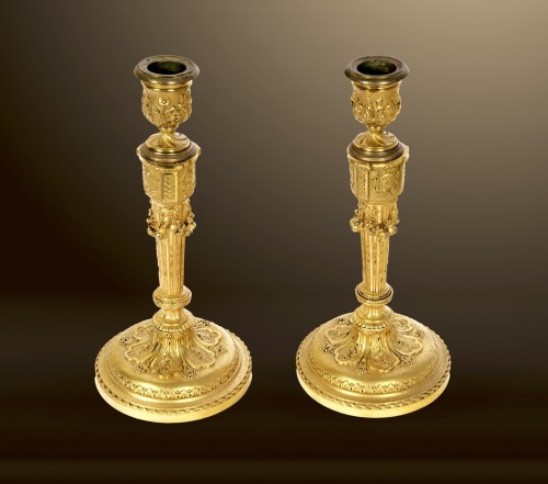 Pair of candlesticks, attributed to Claude Galle - Lighting Style 