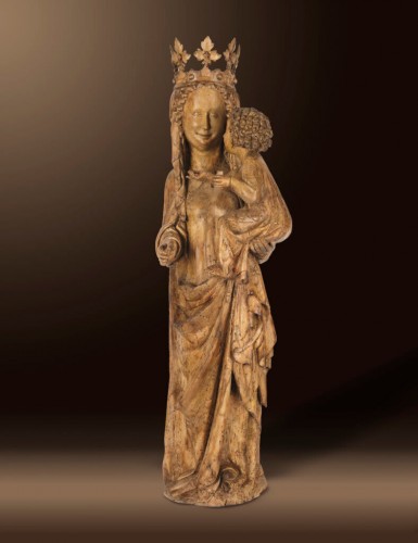 Madonne vers 1300 - Sculpture Style Moyen Âge