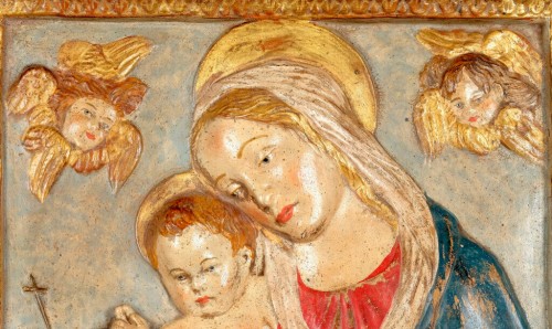 Céramiques, Porcelaines  - Madonna col Bambino - Atelier du Benedetto da Maiano