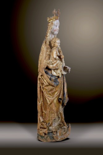 Madonne au croissant de Lune, Salzbourg Vers 1480 - Sculpture Style 