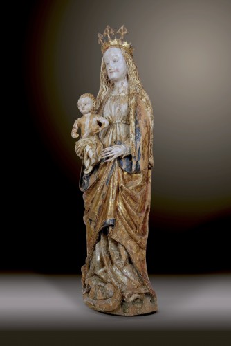 Sculpture Sculpture en Bois - Madonne au croissant de Lune, Salzbourg Vers 1480