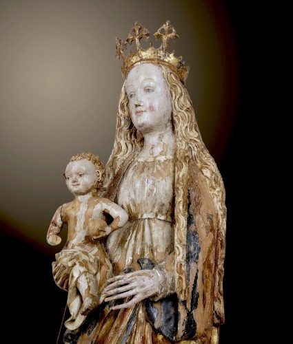 Antiquités - Madonne au croissant de Lune, Salzbourg Vers 1480