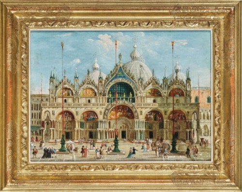 Tableaux et dessins Tableaux XIXe siècle - Saint-Marc à Venise, Attribué à Giuseppe Borsato (1770-1849)