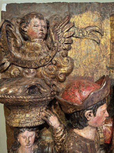 Adoration des bergers - Grand haut-relief, Italie du nord ou Tyrol vers 1500 - La Crédence