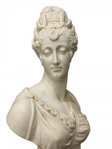 Diane de Poitiers, large marble bust (Carrara?) circa 1880