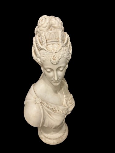 Sculpture Sculpture en Marbre - Diane de Poitiers, grand buste en marbre( Carrare?) vers 1880