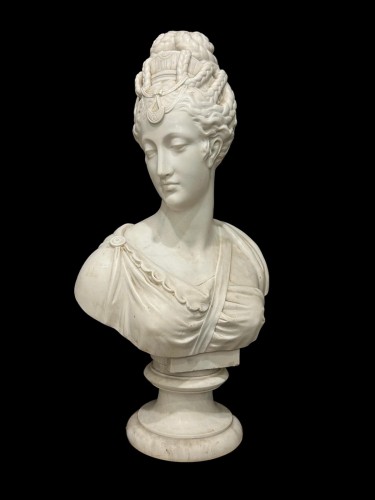 Diane de Poitiers, large marble bust (Carrara?) circa 1880 - 