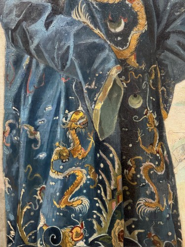 XXe siècle - Paire de tableaux chinoisants, Rose FAVRE vers vers 1910-1920